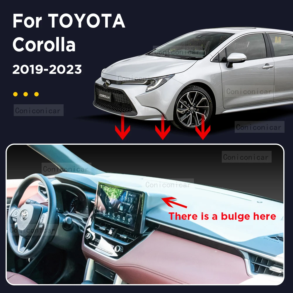 For TOYOTA Corolla E210 2019-2023 Car Dashboard Cover Mat Sun Shade Pad Avoid Light Mat Instrument Protection Accessories