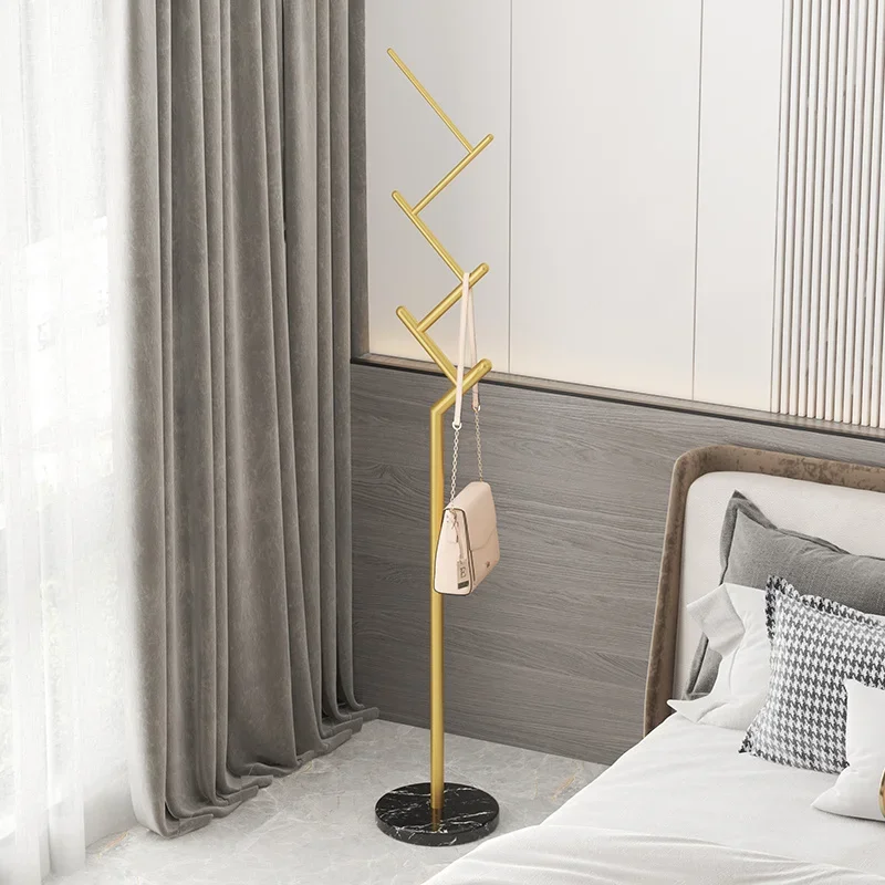 European Iron Art Coat Rack Simple Standing Clothes Hanger Stylish Bedroom Rack Elegant Home Organizer for Coats & Jackets