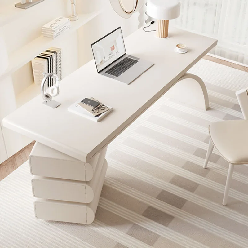 Computer Meeting Desk Table Modern Reception Supplies White Standing Desk Writing Escrivaninha Para Quarto Italian Furniture