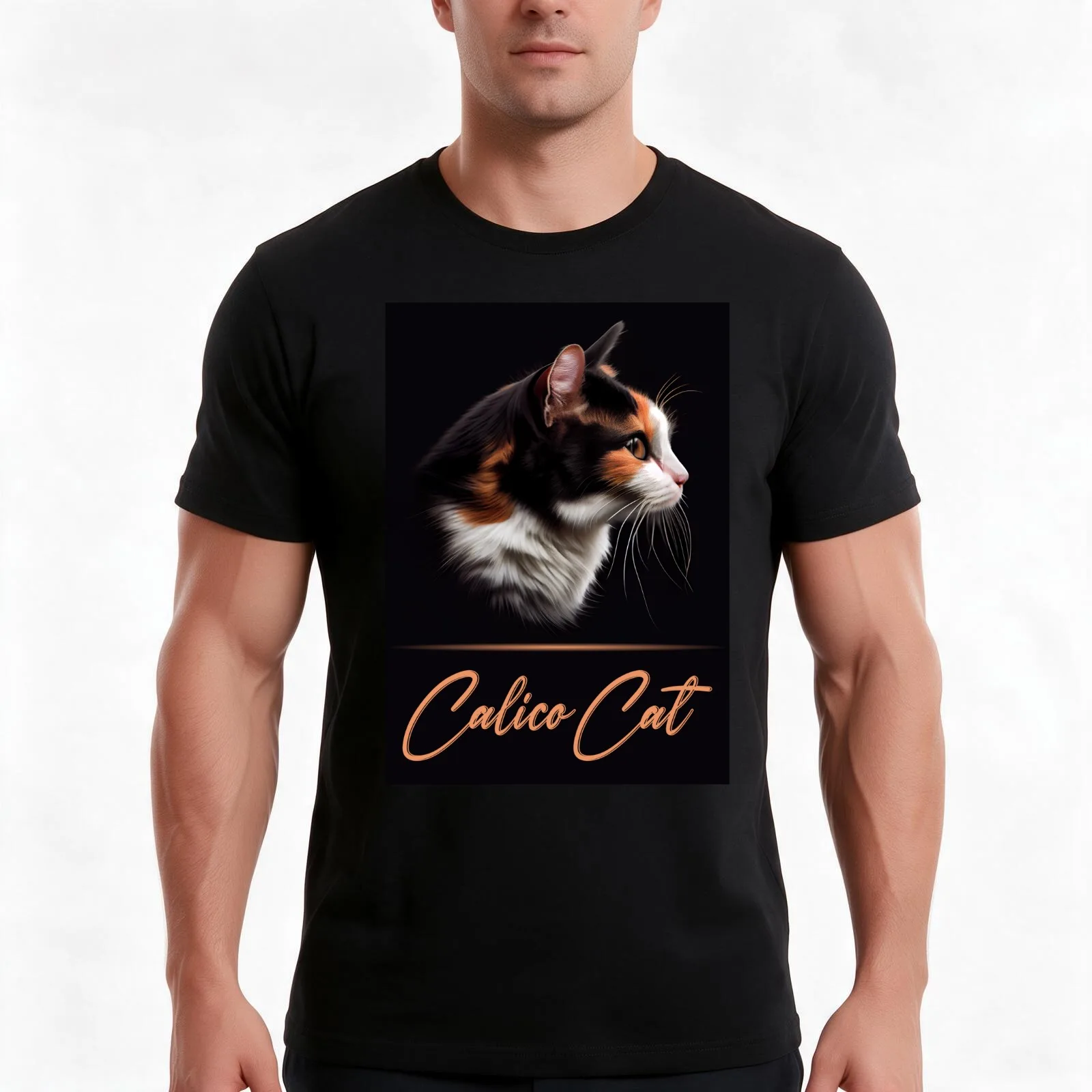 Adorable Calico Cat T-Shirt, Summer Casual Cotton Tee, Oversized Streetwear Tops, Vintage Graphic Print, Loose Fit Short Sleeve