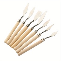 7Pcs Stainless Steel Oil Painting Knives Artist Crafts Spatula Palette Knife Mixing Knife Scraper Art Tools