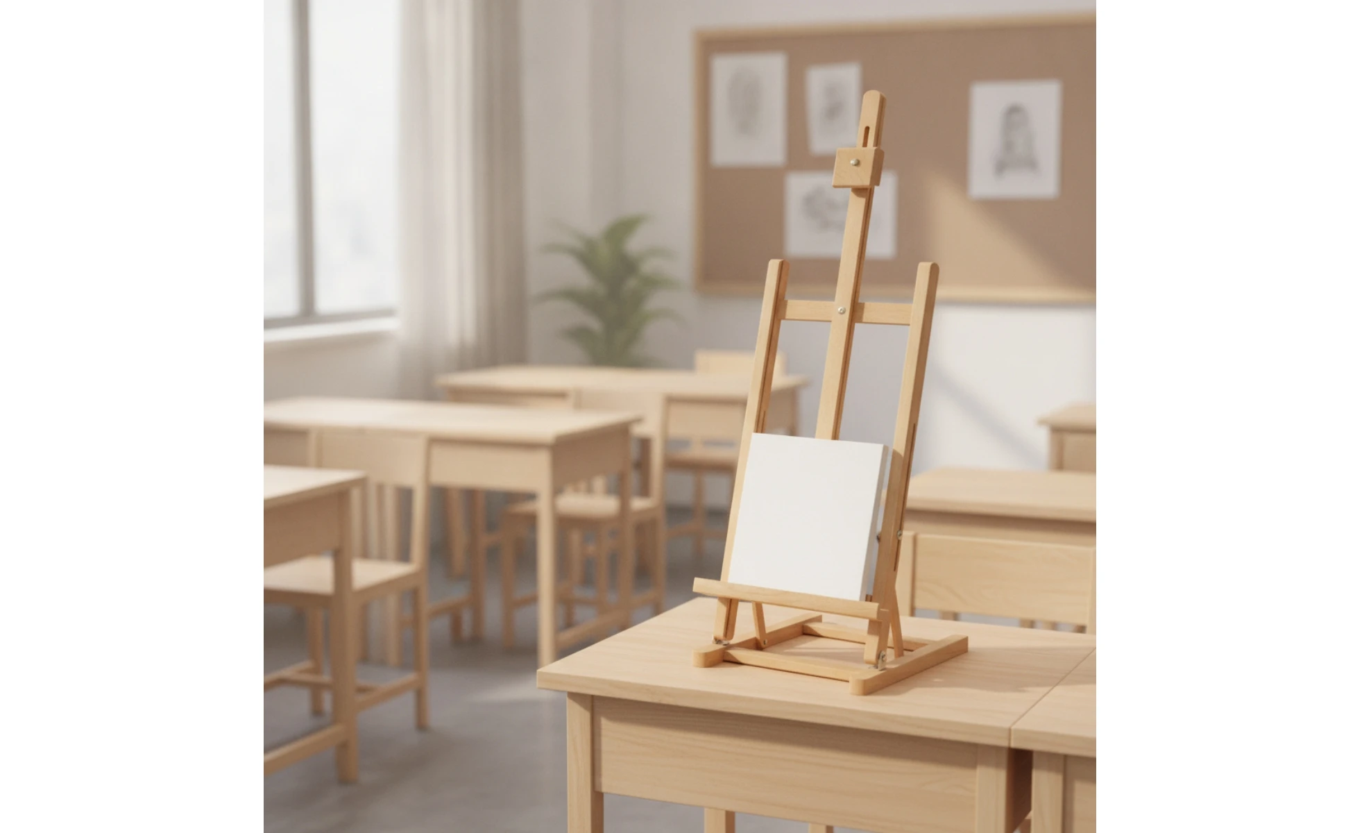 Wooden Tabletop Easel Portable Tabletop Painting Easel Drawing Stand Compact Easy to Store for Artists, Home Workspace, Studio