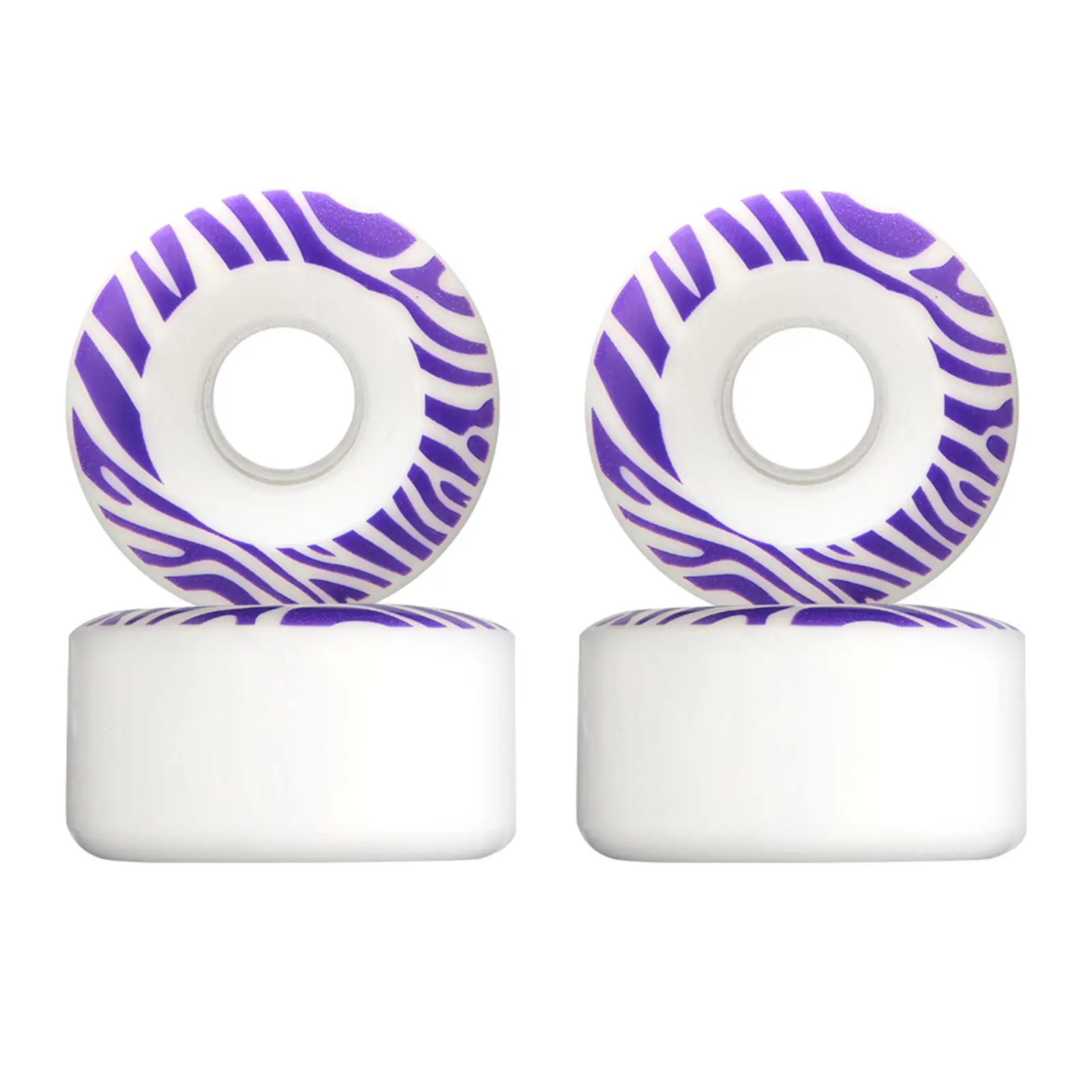 52mm White Professional Double Rocker Wheels 102A 55D Hardness Downspeed Sliding Wheel 4pcs Set