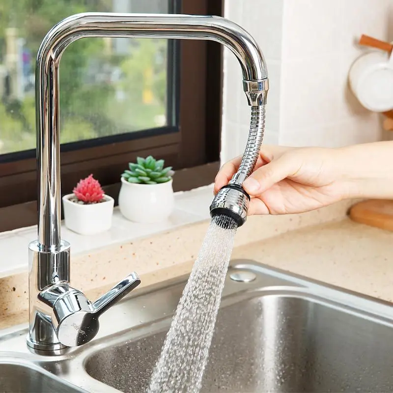 Faucet Extension Tube 360 Degree Adjustment Water Tap Water Filter Saving Nozzle Filter Kitchen Home Bathroom Accessories