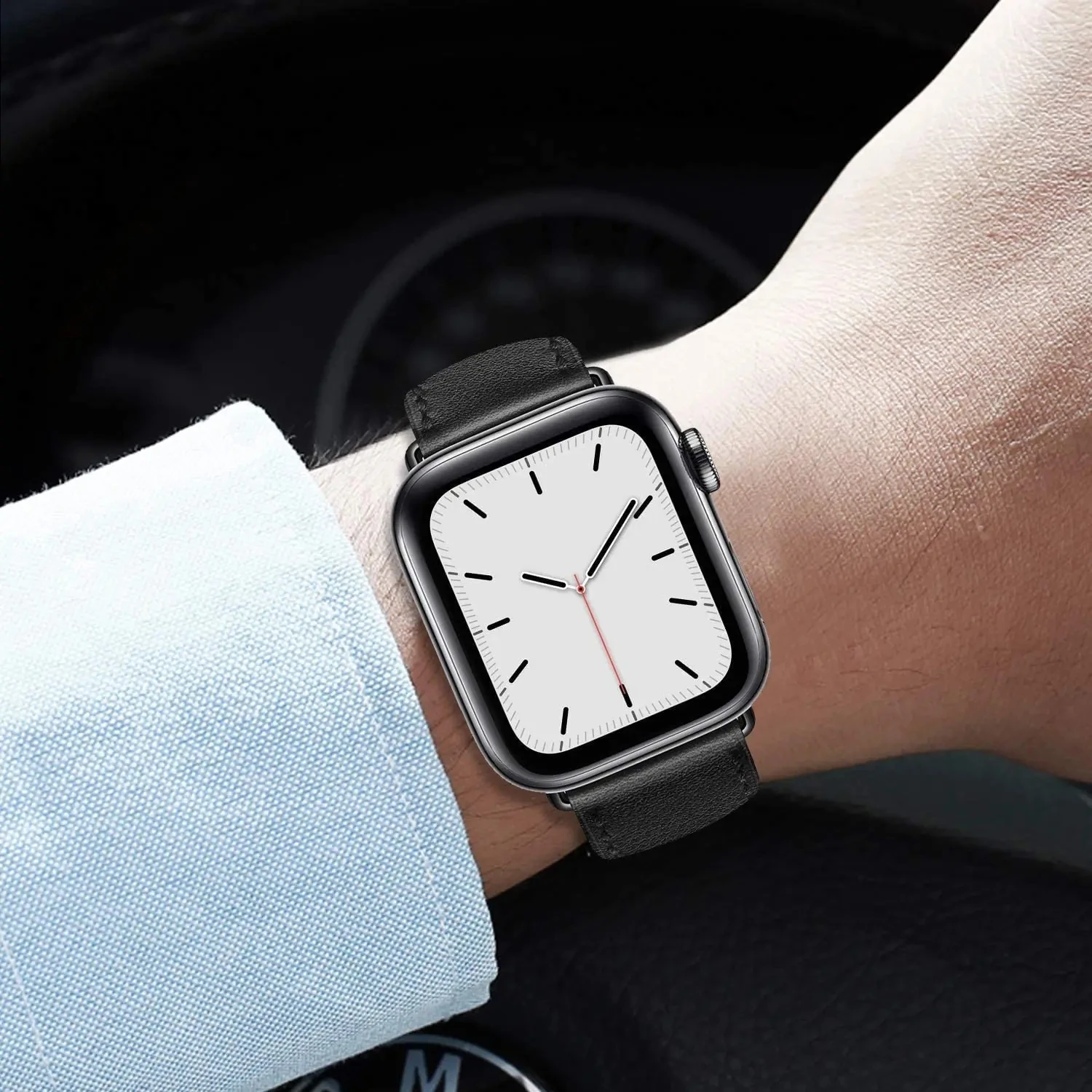 حزام من الجلد لساعة أبل 49 مللي متر 44 45 42 مللي متر 40 46 38 41 مللي متر سوار مغناطيسي Correa Men IWatch Ultra Series 10 9 8 7 SE 6