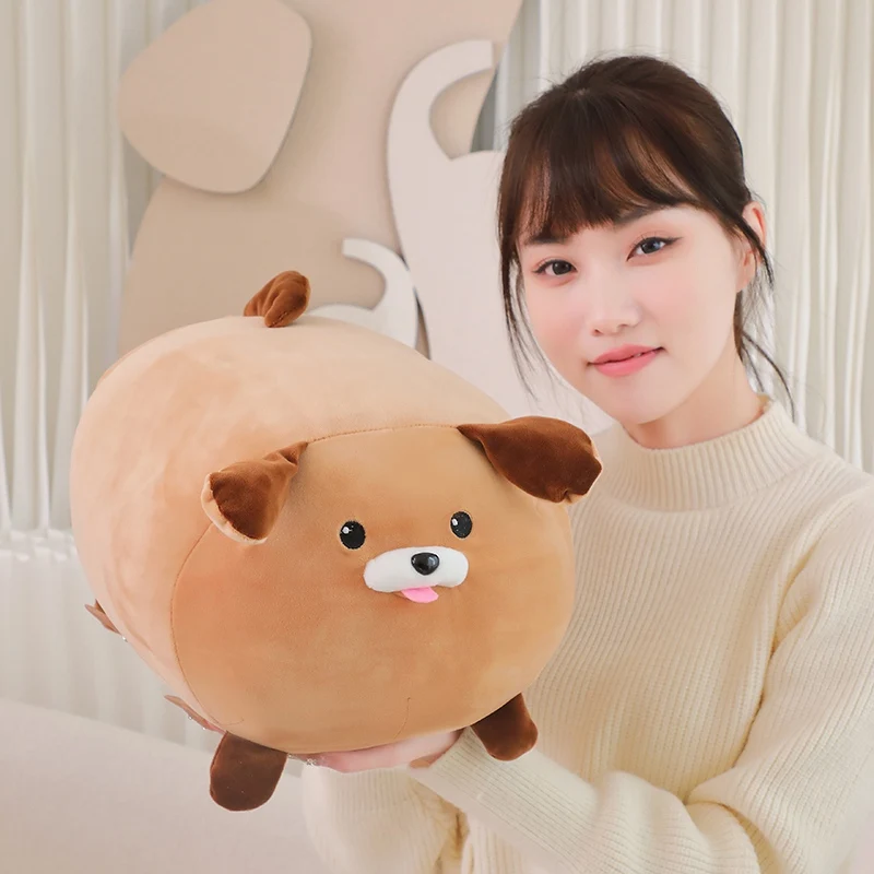 28/35cm Kawaii Anime Simulation Chubby Dog Plush Toys Stuffed Lifelike Super Soft Dog Doll Nice Gifts Home Car Decoration