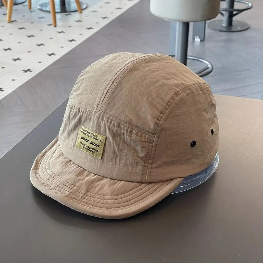 Fashion Japanese Short Brim Baseball Cap Cotton Hiphop Casual Peaked Cap All-Match Soild Color Quick-Drying Baseball Cap Women