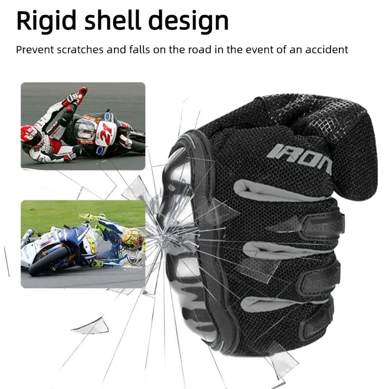 

Motorcycle Gloves Men's Hard Shell Outdoor Riding Touch Screen Breathable Tactical Anti-drop Knight Locomotive Protective Gloves