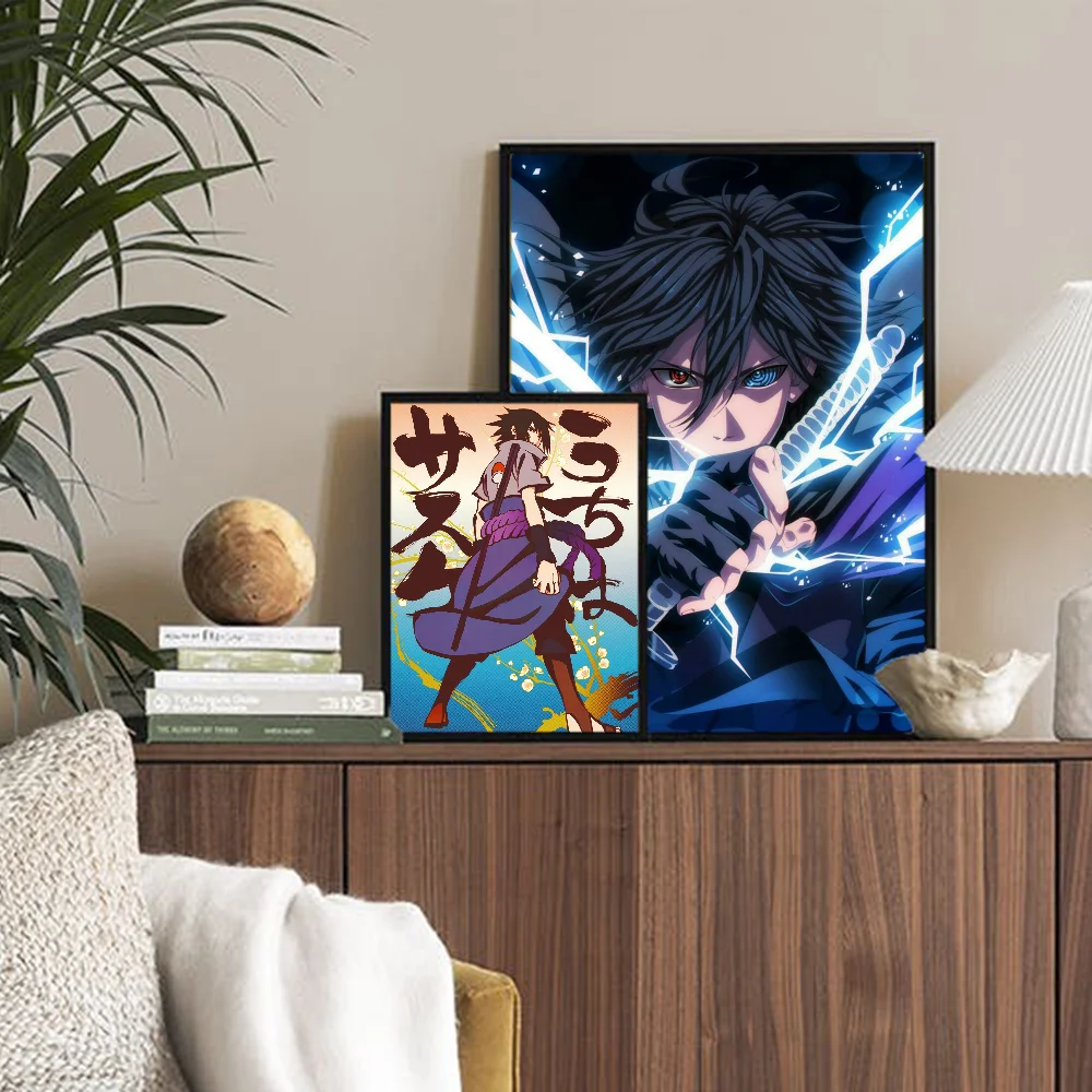 ملصق ورقة بيضاء للمنزل ، الفن الجمالي ، الرسم على الحائط ، أمين ، U-Uchiha ، S-Sasuke ، مقاوم للماء ، ملصق ورقي ، قهوة ، بار