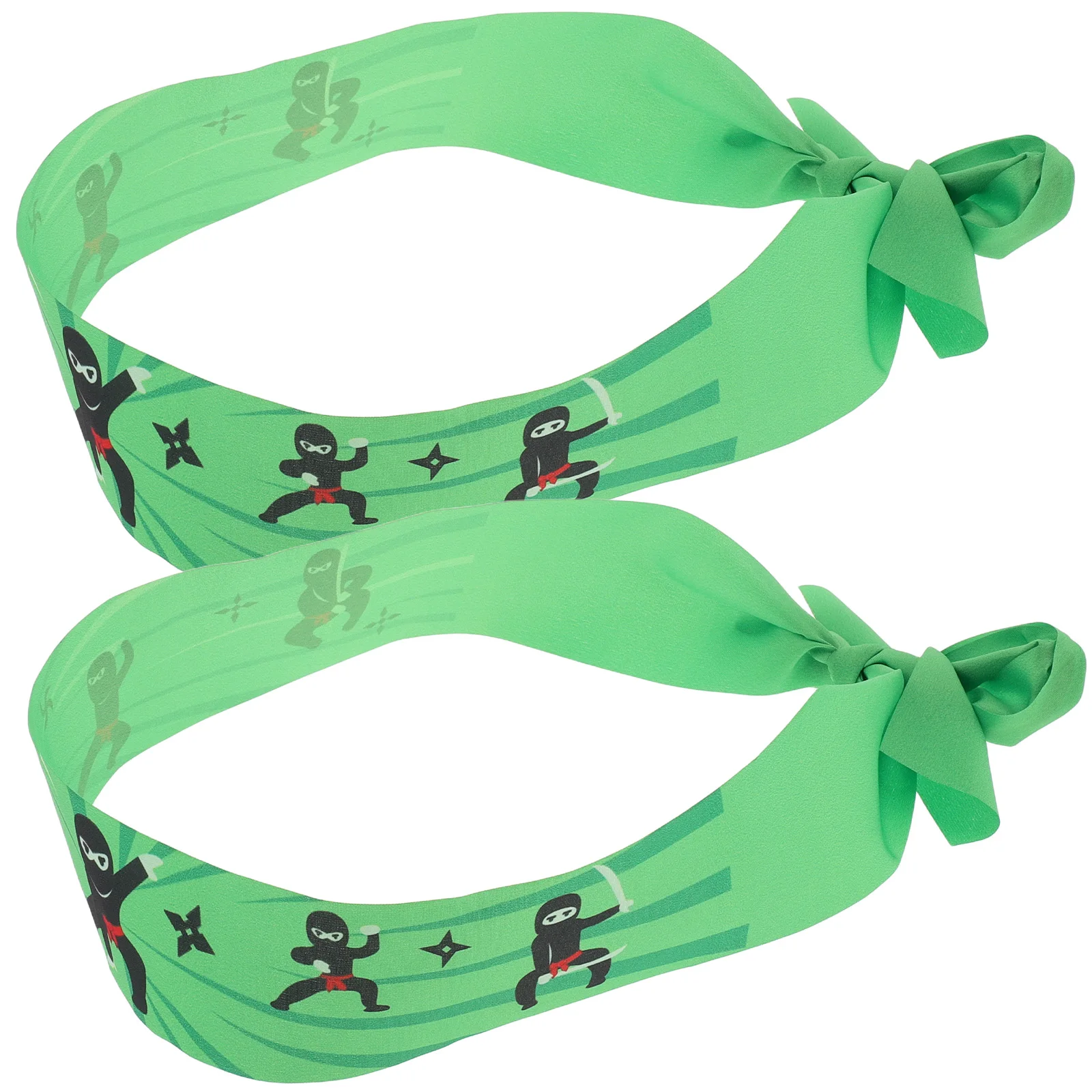 

2 Pcs Ninja Headband Children's Hair Accessories Karate Birthday Party Supplies Student