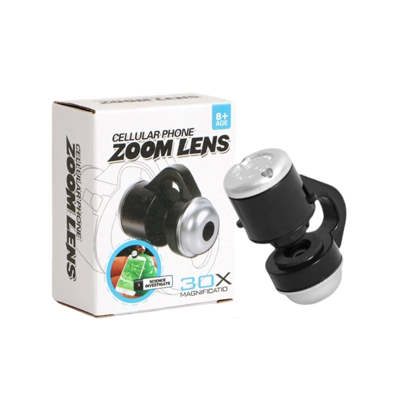 30X Magnification Microscope LED Light with Clip for Smartphones 203C