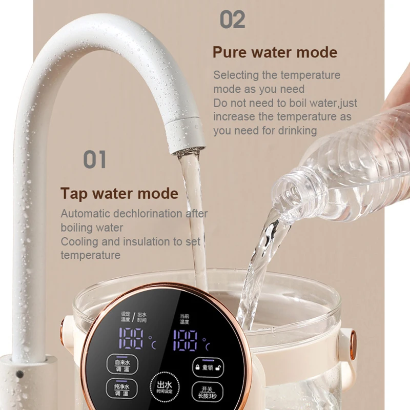 Stała temperatura butelka z pompką Pot natychmiastowe ogrzewanie dozownik ciepłej wody cyfrowy czajnik elektryczny podgrzewacz mleka filtr do