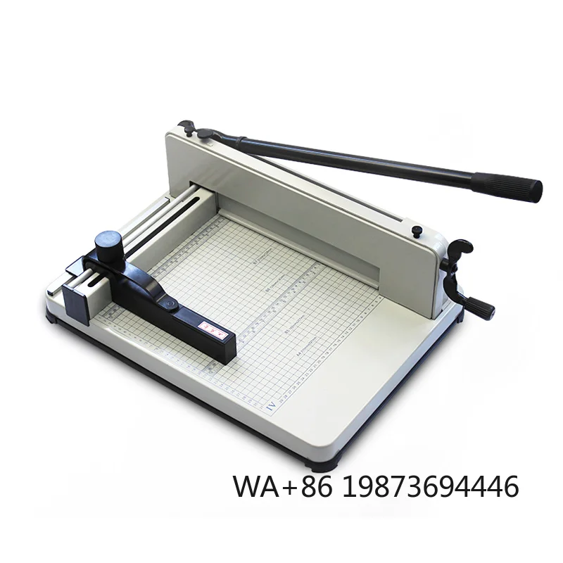 858 A4 Heavy Duty Guillotine Paper Cutter, Manual Paper Trimmer For Office Cutting Work
