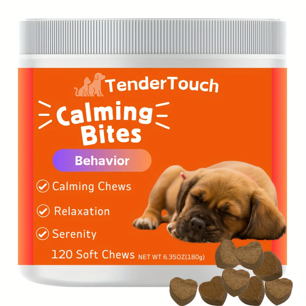 

120 Chews - 1 Pack (1 x 180g/6.35oz) 180g/6.35oz - TenderTouch Calming for Dogs - Help Natural Dog Anxiety for Everyday Stress