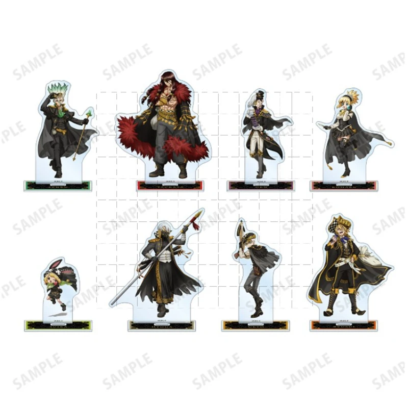 

Game Hyoga Shishio Asagiri Kohaku Saionji Ukyo Ishigami Senku Acrylic Stand Doll Anime Figure Model Plate Cosplay Toy for Gift