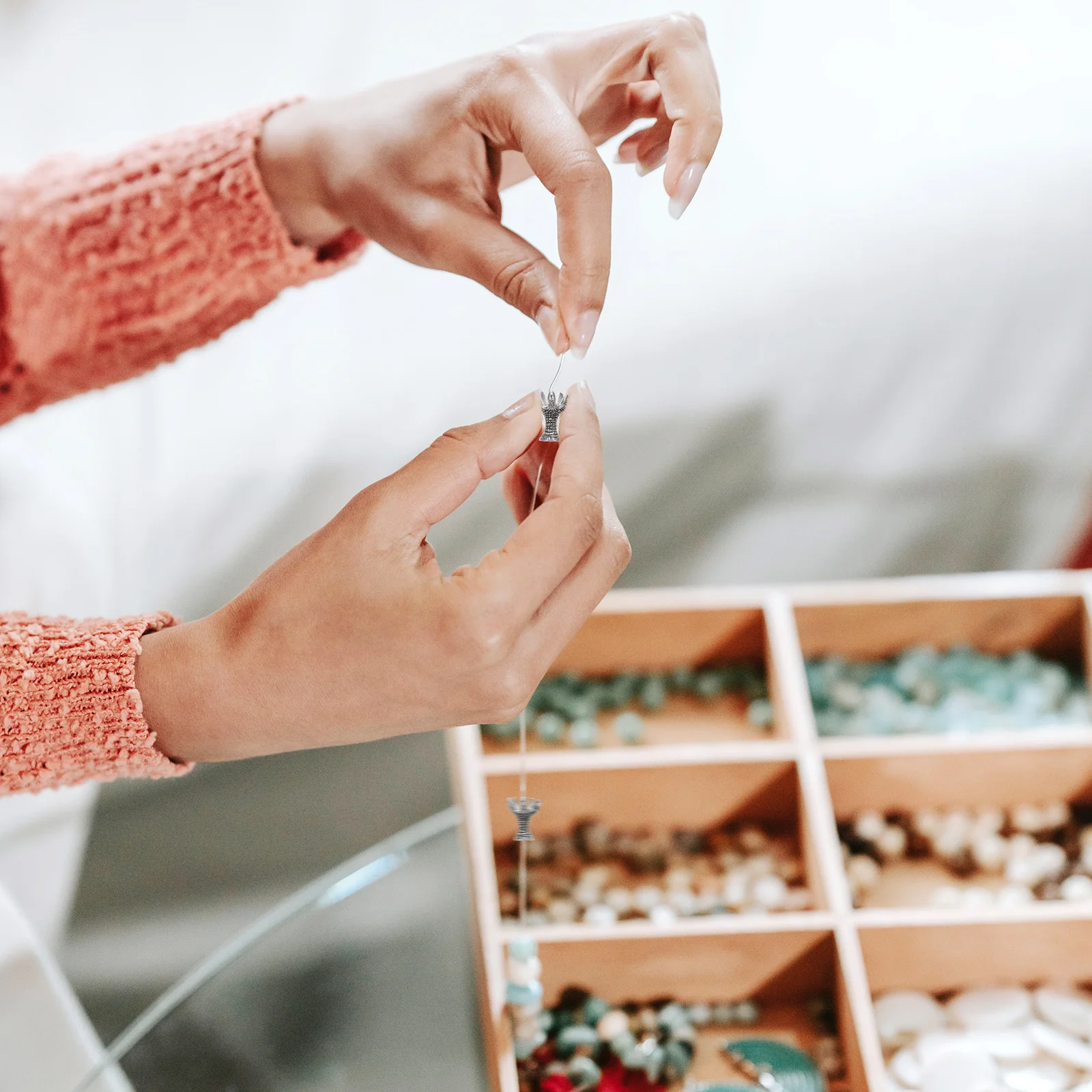 

10 Pcs Necklace Spacer Beads Vintage Dragon Claw Pearl Holder DIY Bracelet Materials Smooth Surface Beautiful Color Jewelry