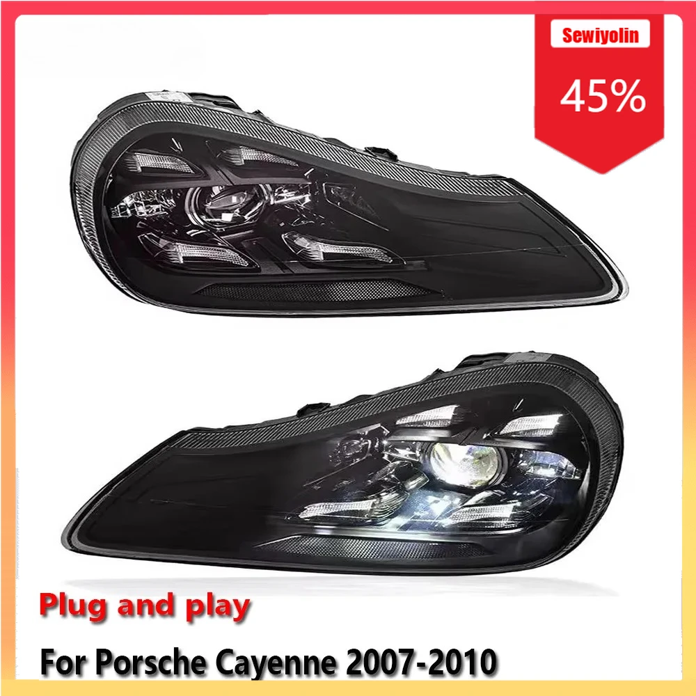 

Car LED Headlight Automobile Parts For Porsche Cayenne 2007-2010 Fog DRL Brake Turn Signal Lamp Plug and Play