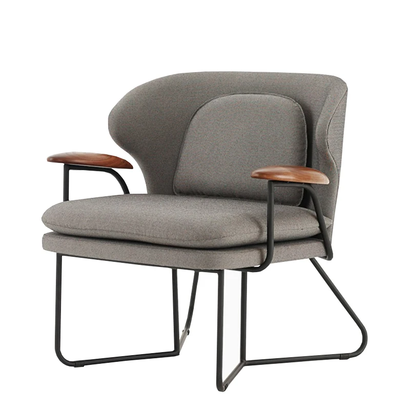 

Nordic Light Luxury Leather Leisure Tiger Chair Minimalist Postmodern Living Room Lazy High-Back Single Sofa