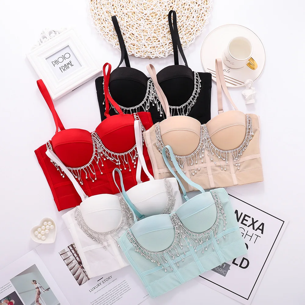 Sexy Short Belly Dance Tube Top with Chest Pad Slimming Wrap for Women Thick Knitted Summer Fashion Casual Female Clothing