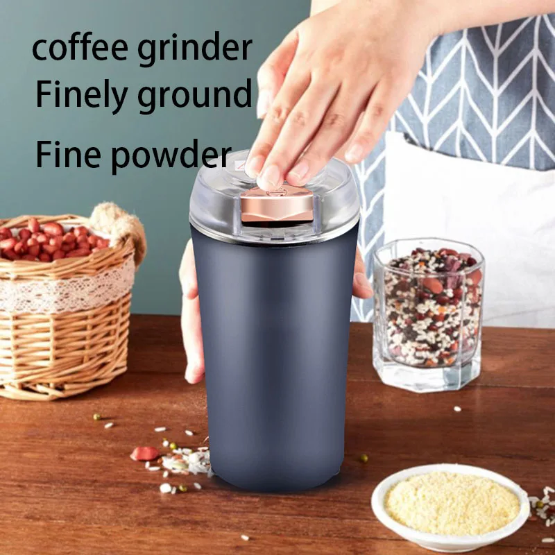 Coffee Bean Grinder Baby Food Maker Electric Kitchen Cereal Chopper New Gift 8 Blade Coffee Grinder Portable Washable Blender