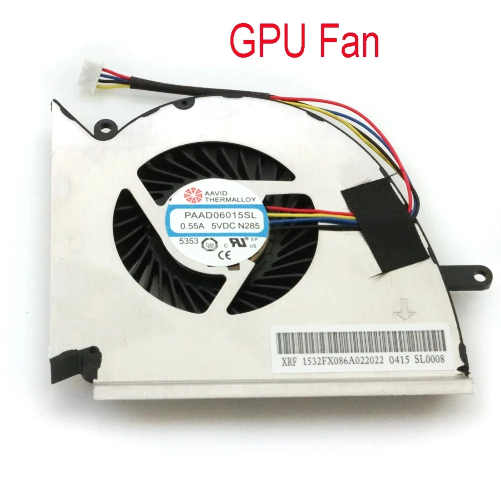 Imagem -04 - Fios 4pin para Msi Ge75 Gp75 Gl75 We75 vr Ms17 e2 e4 e5 e7 Ge63 Ge63vr Ms-16p1 Ge73vr Cpu Gpu Cooler Fan Paad06015sl Dc5v 0.55a