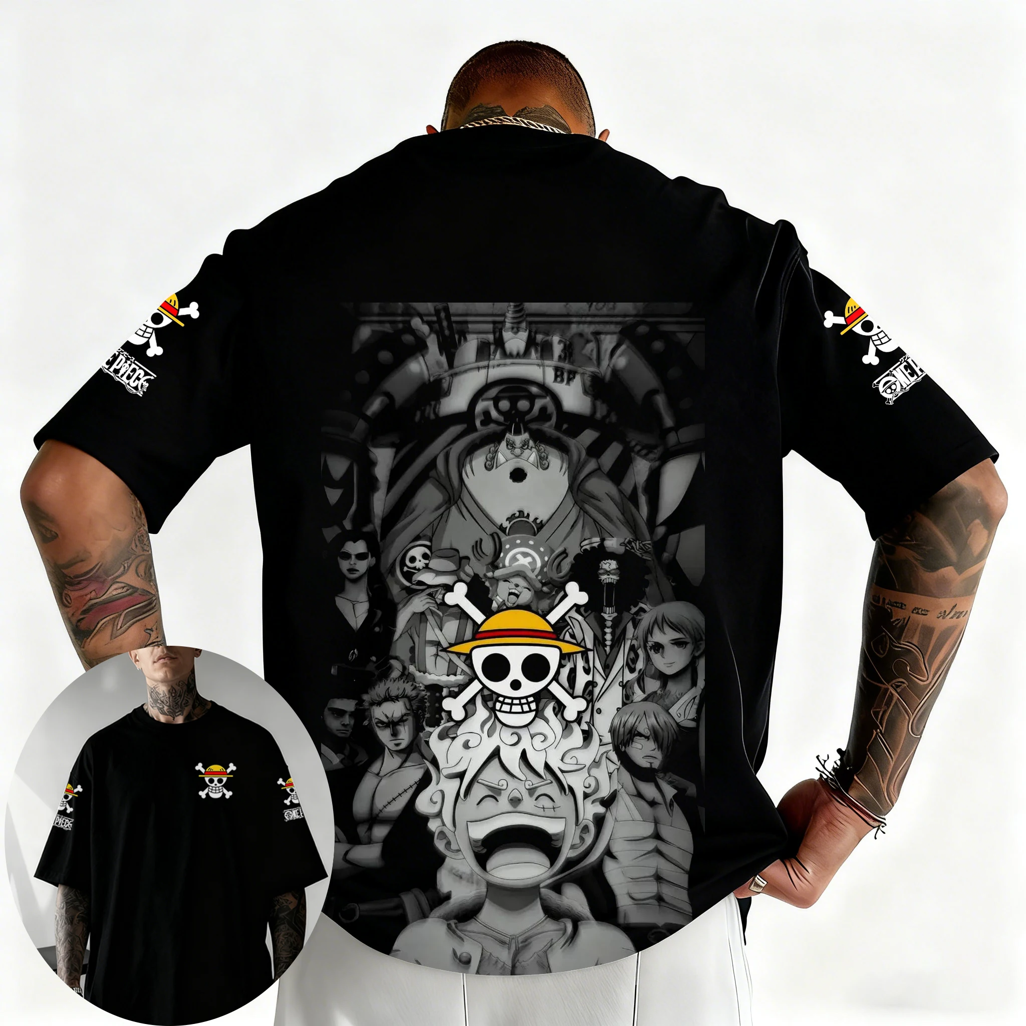 قطعة واحدة لوفي زورو نامي سانجي المروحية تي شيرت مطبوع الصيف أنيمي المحملة 2026 قصيرة الأكمام ريترو Harajuku Y2K الشارع الشهير المحملة القمم