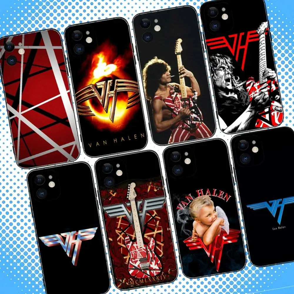 

V-Van Halen 5150 Phone Case For iPhone 17,16,15,14,13,12,11,Pro,Max,Plus,Air,X,XS,XR,SE,8,7,Mini,Soft Black Case