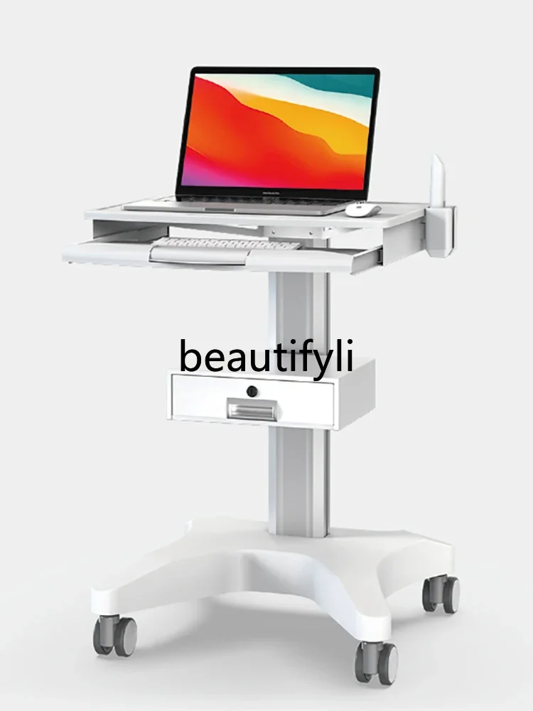 Carro móvil oral dental SS, rondas médicas, carro para portátil para recoger orejas