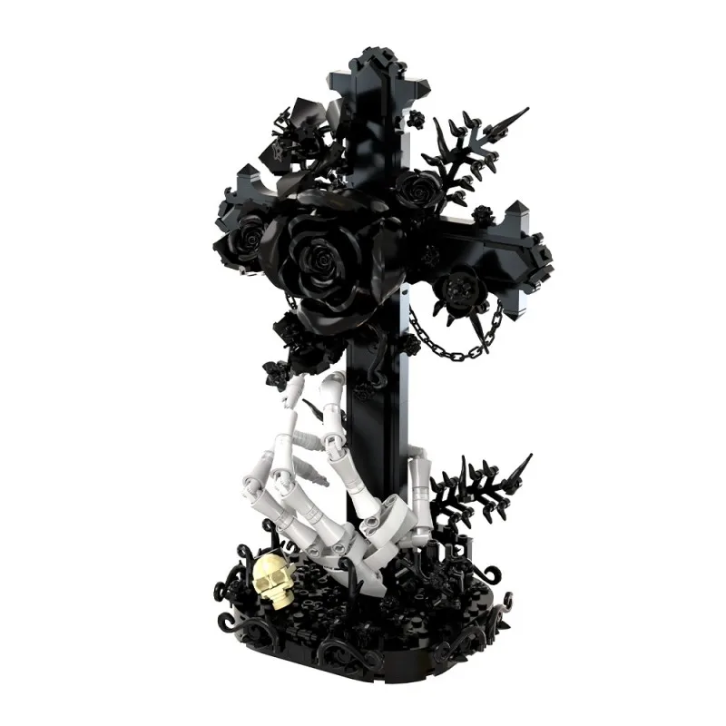 

Конструктор MOC 497 деталей: Черный крест-роза в готическом стиле, темный романтический декор. Строительные блоки для взрослых. Веселый подарок на День матери 2026. Игрушки для женщин.