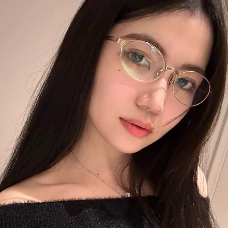 New Arrival Metal Frame Oval Computer Glasses Women Men Anti Blue Light Glasses Eyewear Blocking Optical Spectacle Eyeglasses view 4
