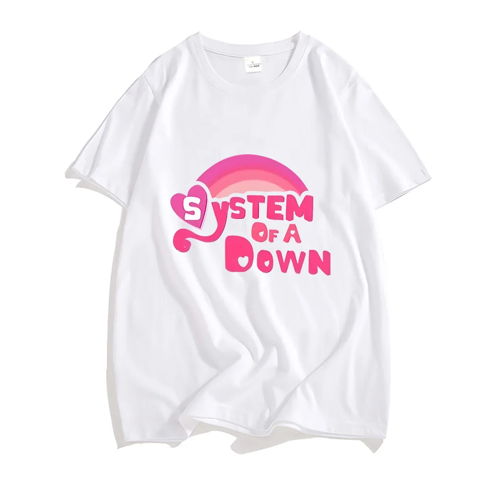 System of A Down T-Shirts, 100 % Baumwolle, Kleidung, Vintage-/Retro-Druck, Streetwear für Herren, kurzärmelige Grafik-T-Shirts