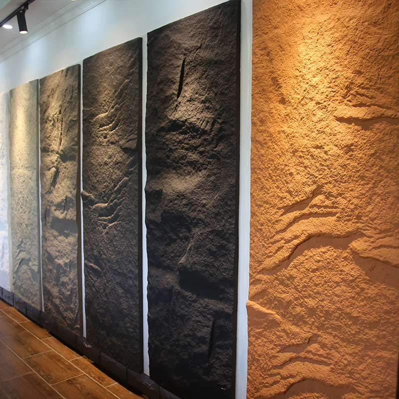 2026 Decorative Easy to Install Veneer Sheet 3D Effect Foam Pu Stone Wall Panel Polyurethane Artificial Stone for Apartmentpromo