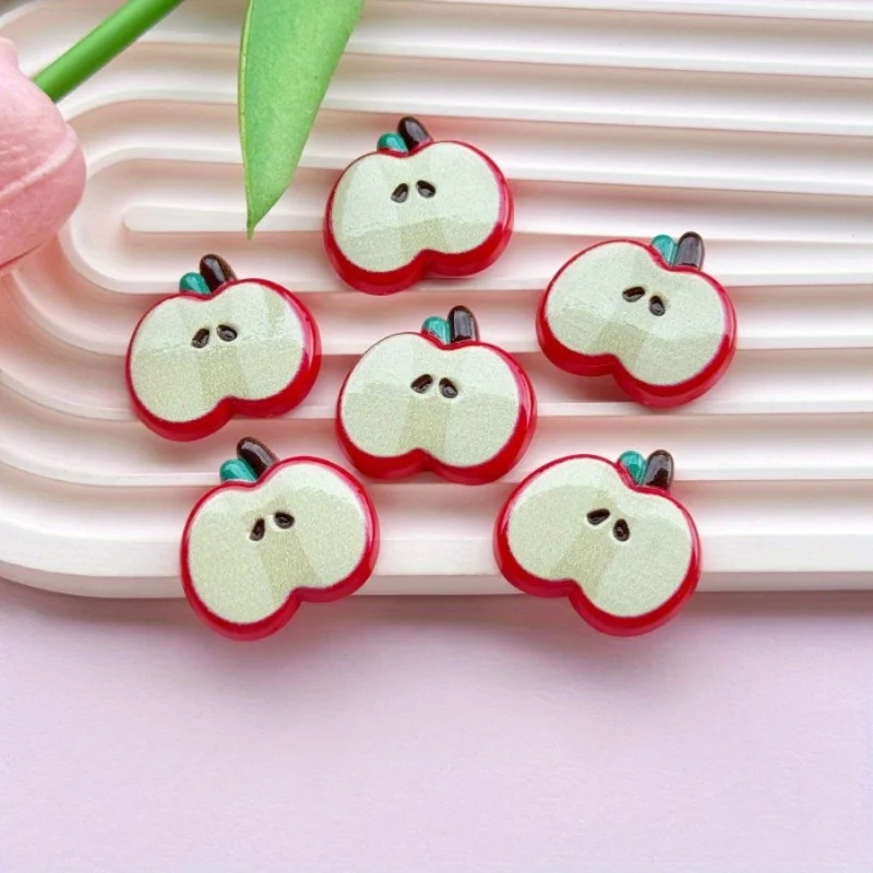 7pcs Apple Fridge Magnets - Cute Resin Kitchen And Office Decor, Unique Fruit Magnets, Suitable for Lockers