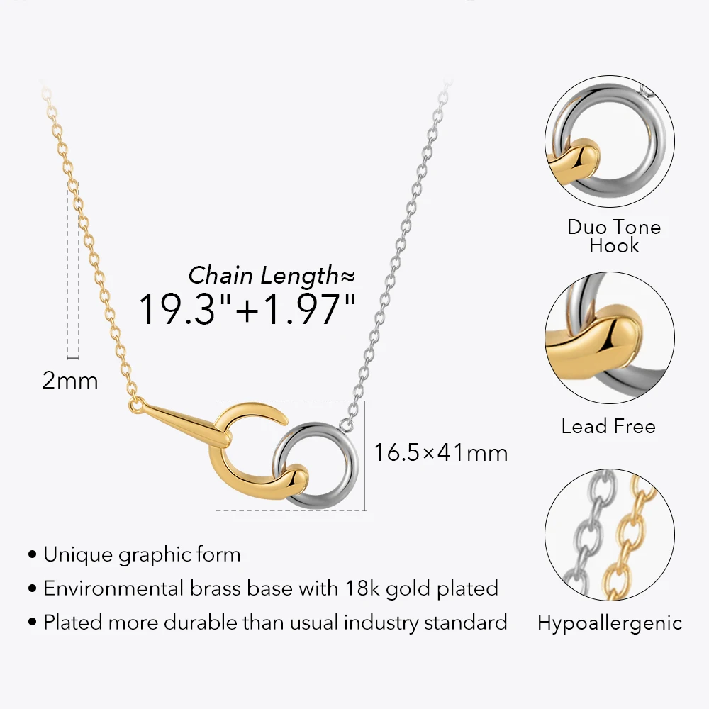 ENFASHION Collares Para Mujer Trending Necklaces 18K Gold Plated Mixed Color Pendants Necklace For Women Fashion Jewelry P223316