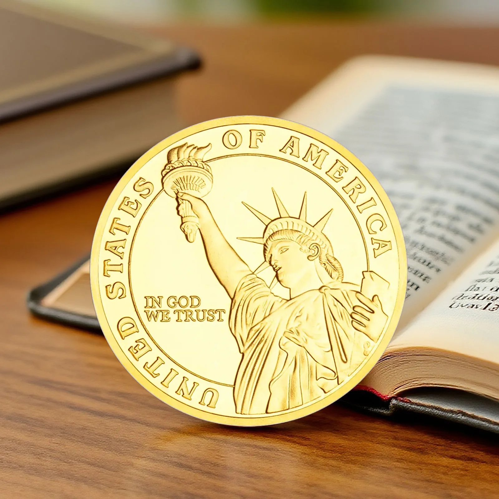 الولايات المتحدة الأمريكية العملة التذكارية الحرية 16th الرئيس أبراهام لينكولن عملة المجموعة مطلية بالذهب #5