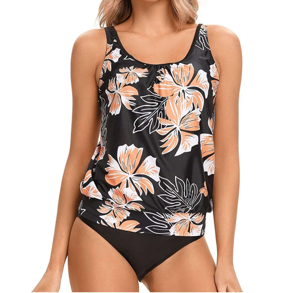 Gradient Tankini Swimsuits Women 2022 Clothes Sexy Swimwear Female Vintage Sport Two Piece Swimming Suit Maillot De Bain XXL