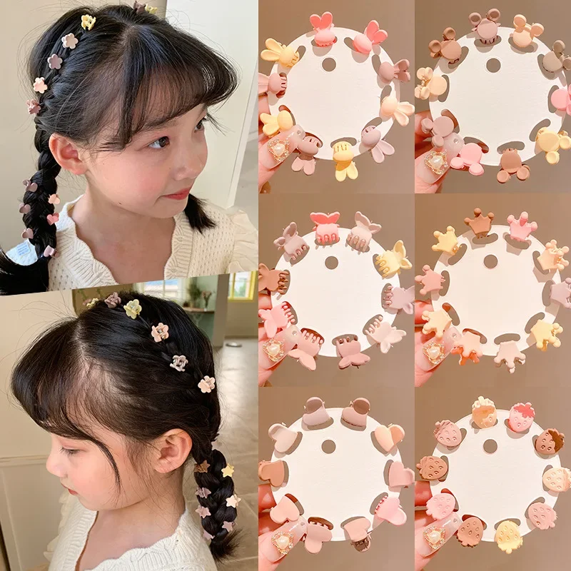 10Pcs/Lot 1.5cm Star Butterfly Hair Claw Crab Clips For Girls Sweet Small Cartoon Hair Pins Kids Headwear Baby Hair Accessories