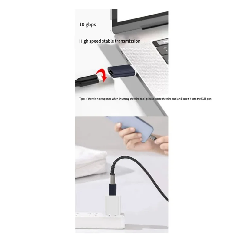 

2025 Trend10 Gpbs USB-A To USB-C Adapter Converter Compatible With Phone PC Tablet Easy Install