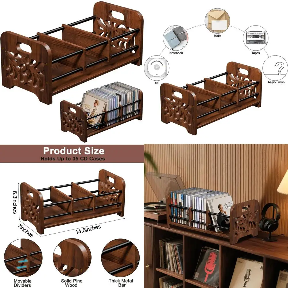 Wooden Cd & Dvd Sto… - image