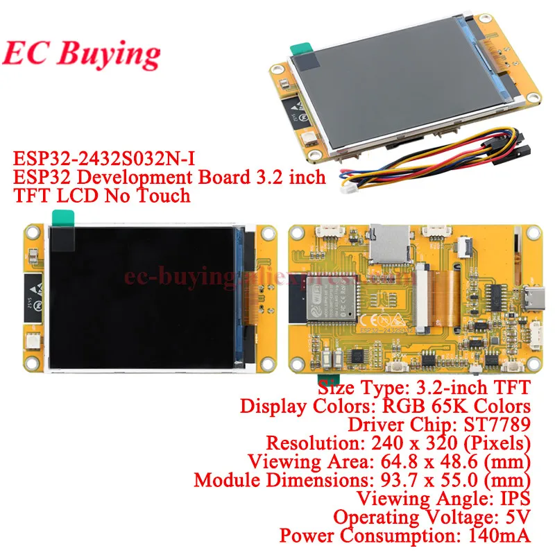 ESP32 S3 für Arduino LVGL WiFi Ble Entwicklungsboard 2,4 2,8 3,2 3,5 4,3 5 7,0 Zoll 240*320 Display-Bildschirm LCD TFT Modul