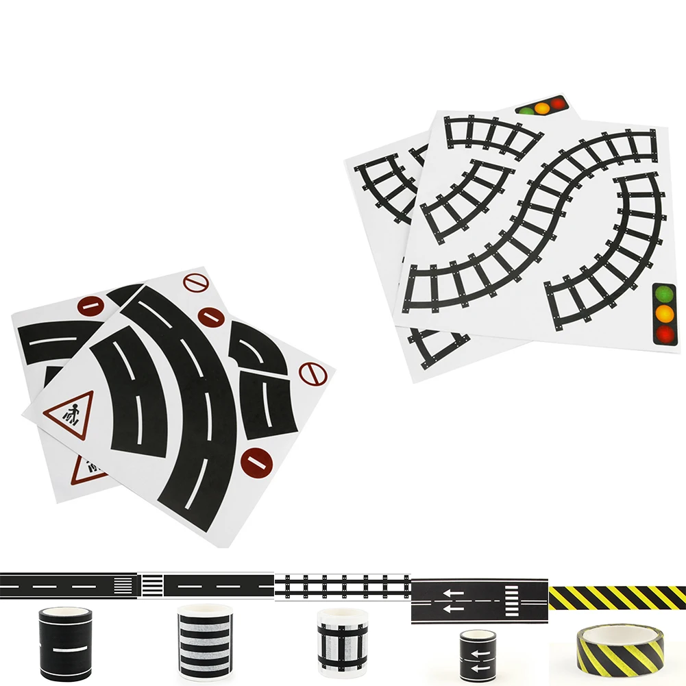 

Road Tape Roll Up Race Track For Toy Car Kids Birthday Party Decorations Highway Street Car Tape Sticker For Decoration Supplies