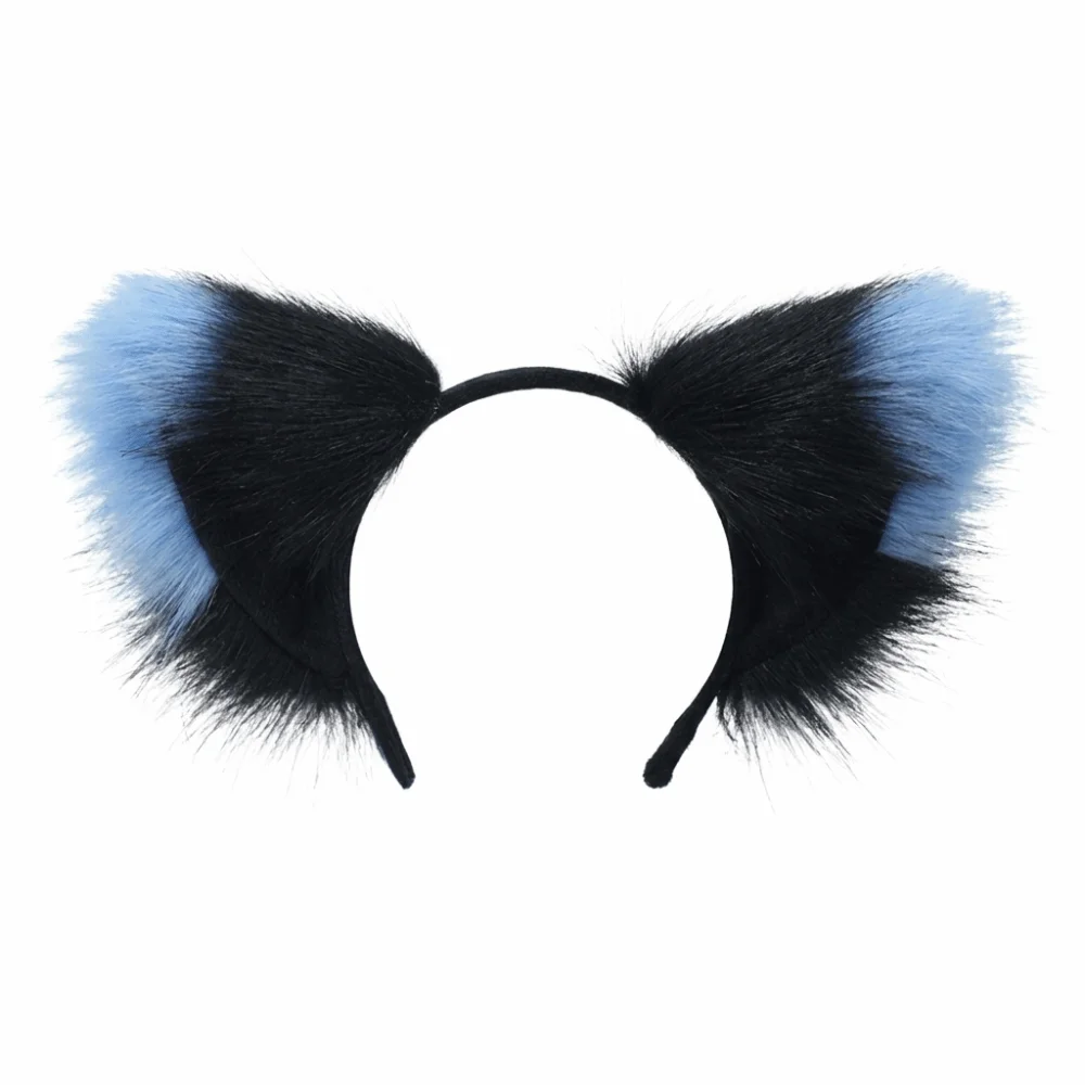 Multicolor Faux Fur Cat Ears Fluffy Realistic Texture Lightweight Cosplay Ears Hair Hoop Flexible Japanese Style Animal Headband