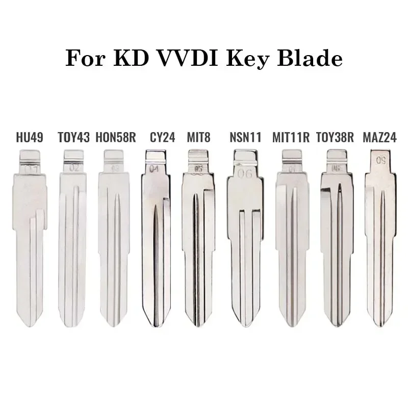 5Pcs For KD Xhorse VVDI KeyDiy JMD Universal Uncut Remote Flip Car Key Blank Blade For VW Toyota Jeep Chrysler Honda Kia Nissan