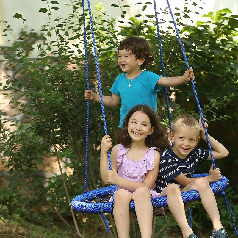 

Durable steel frame outdoor grid swing or adult
