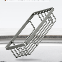 New Punch-Free Shower Shelf No Drill Aluminum Alloy Toilet Tissue Box Bathroom Accessories Shampoo Rack Home