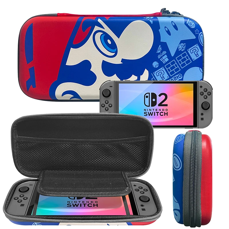 

Super Mario Bros Carrying Case for Switch 2 Anime Waterproof Shockproof Cover for Ns2 Storage Bag Portable Protective Shell Gift