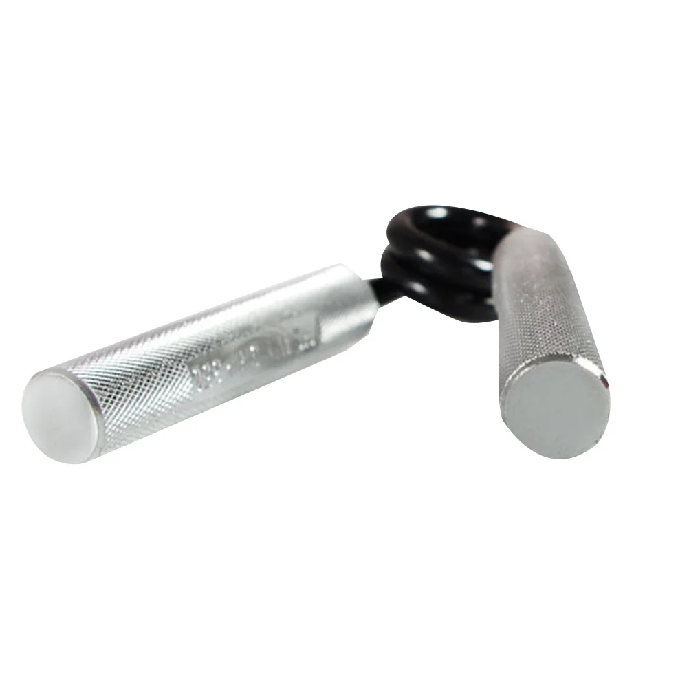 مقابض يدوية من الألومنيوم بقبضة ثقيلة بوزن 150 رطل، مقابض مخرشة غير قابلة للانزلاق لتدريبات القوة الخطيرة واللياقة البدنية باللون الفضي