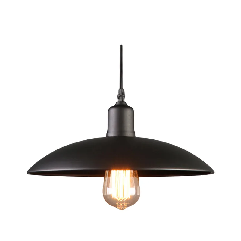 

Industrial wind chandelier retro nostalgic restaurant milk tea shop single head iron pot cover chandelier bar