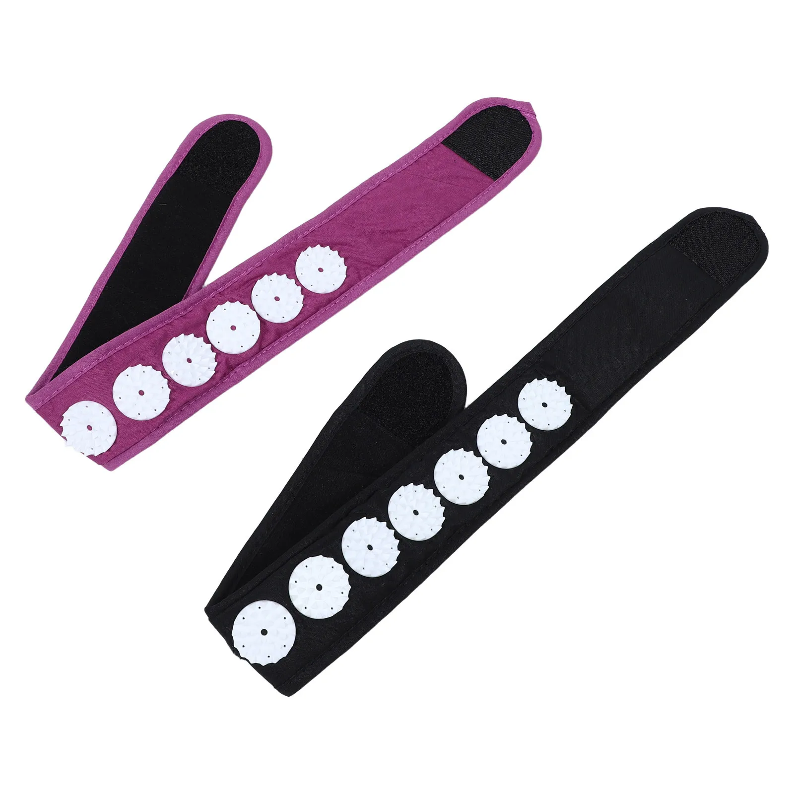 

2pcs Adjustable Acupressure Headband For Muscle Relaxation Portable Head Massager Tool Acupressure Wrap For Stress Relief Sleep