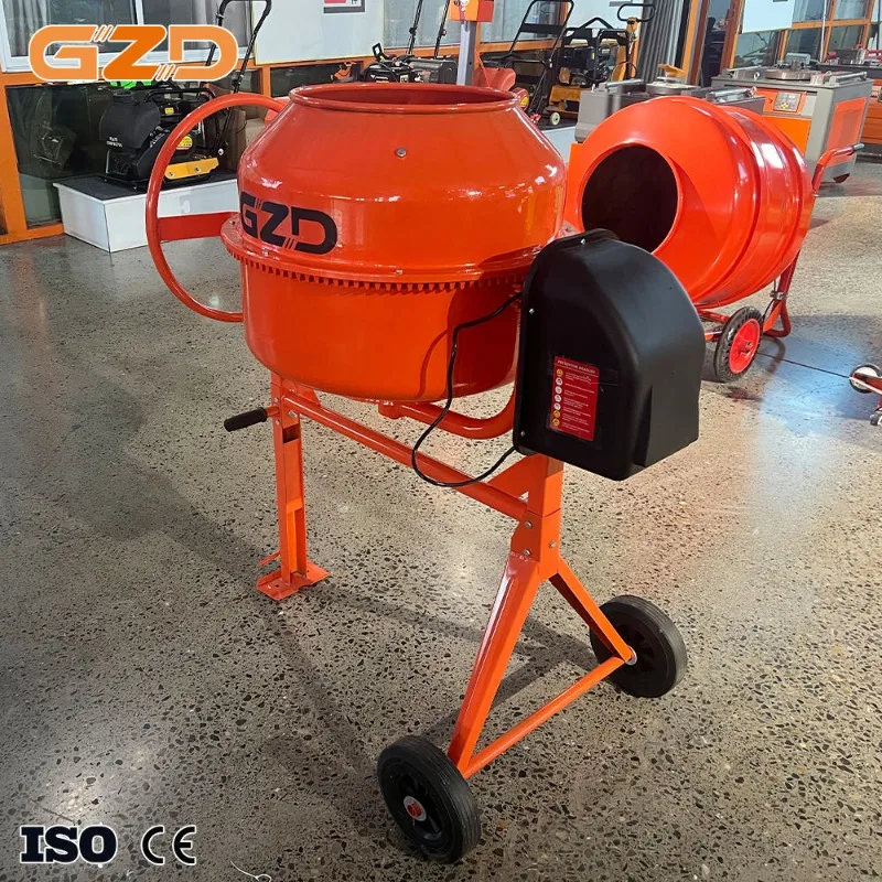 Heavy Duty 180L Concrete Mixing Drum Machine Powered Small Cement Mixer for Site Use